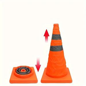 접이식 텔레스코픽 도로 장벽 반사 옥스포드 천 교통 콘 도로 안전 교통 장비 축구 훈련 장애물