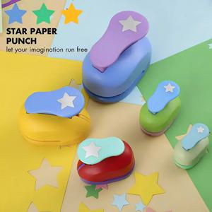 8/16/25/38/50mm 다섯개 별 펀칭기 노동 절약형 수동 엠보싱 기계 크리에이티브 DIY (임의의 색상)