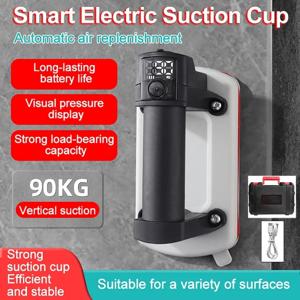 지능형 디지털 디스플레이 고출력 전기 흡착컵 원클릭 시작 진공 에어 펌프 힘 90KG 유리 타일 흡착컵