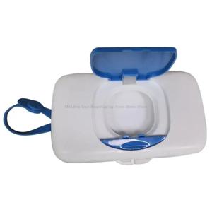 안전한 스냅 뚜껑이 있는 휴대용 물티슈 보관 상자 물티슈 홀더 간편한 운반