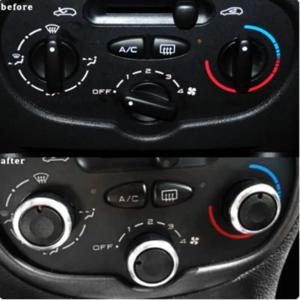 푸조 206 207 2006-2011 용 3Pcs 자동차 AC 손잡이 Citroen C2 2007-2011 에어컨 열 제어 스위치 손잡이 액세서리