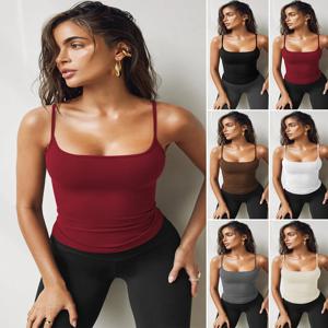 민소매 스퀘어넥 섹시 서스펜더, 단색 신상 여성복