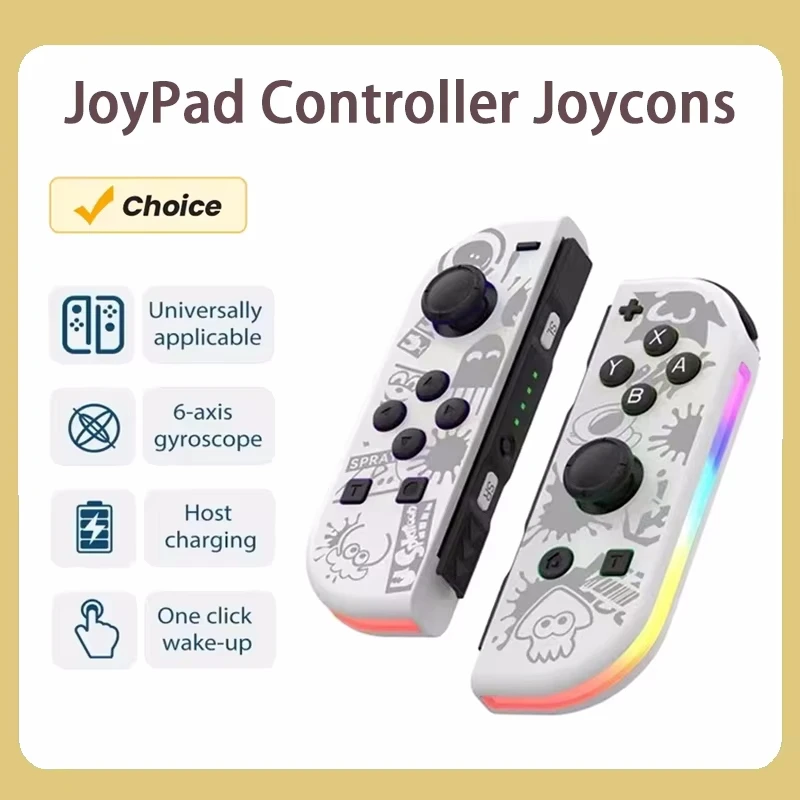 닌텐도 스위치 NS/OLED/LITE용 무선 컨트롤러 게임패드 조이스틱 듀얼 진동 터보 리모컨 6축 자이로 L/R 조이패드