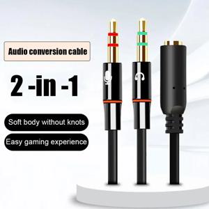 컴퓨터 용 헤드폰 마이크 오디오 변환기 분배기 3.5mm 여성 2 듀얼 3.5mm 남성 헤드폰 마이크 오디오 Y 분배기