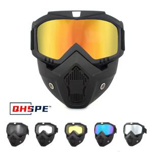 UV400 보호 자전거 오토바이 헬멧 Mech Mask Motocross 선글라스 방풍 라이딩 사이클링 스키 고글 (마우스피스 포함)