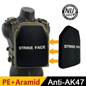 방탄 플레이트 25*30cm 가벼운 전술 방탄복 플레이트 UHMWPE+Aramid 방탄 보호