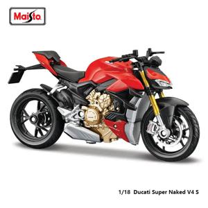 Maisto 1:18 Ducati Monster 2021 Super Naked V4 S 오리지널 공인 시뮬레이션 합금 오토바이 모델 장난감 자동차 선물 컬렉션