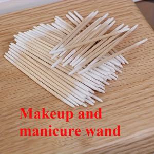 100Pcs 네일 우드 스틱 청소 막대 팁 면봉 화장품 응용 스틱 한 팩