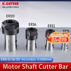 모터 샤프트 연장로드 ER8 ER11 ER16 ER20 모터 샤프트 커터 스핀들 척 도구 세트 콜릿 브래킷 도구 3mm 4mm 5mm 6mm 8mm