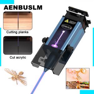 AENBUSLM 40W 80W 레이저 커팅 모듈 450mm 푸른 빛 레이저 조각 헤드 (공기 보조 목공 커터 포함) CNC 레이저 조각