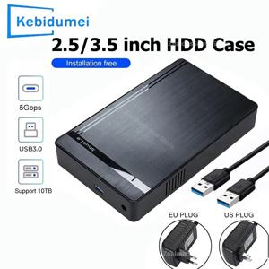 3.5인치 HDD 케이스 SATA to USB 3.0 어댑터 외장 하드 드라이브 인클로저 (2.5인치/3.5인치 SSD 디스크용) 450Mb/s 10TB HDD 케이스 (PC/노트북용)