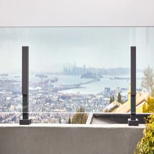 알루미늄 유리 난간 발코니 핸드레일 부속품 알루미늄 베이스 슈 데크 측면 장착 유리 펜스 난간 클램프 난간