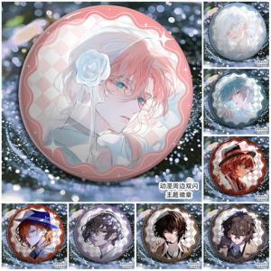 58mm Anime Bungo Stray Dogs Ryunosuke Akutagawa Izumi Kyouka 에도가와 람포 코스프레 의상 배지 핀 SPTE Tinplate Brooch Prop
