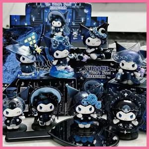 산리오 쿠로미 마녀 컬렉션 인형 1개 - 할로윈 및 크리스마스에 적합한 수제 미니 조각상 - 데스크탑 및 차량용 장식