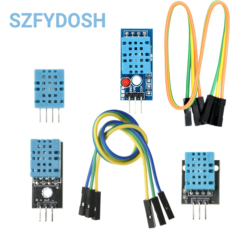 디지털 온도 및 습도 센서, DHT11 LED 모듈 보드 전자 빌딩 블록, Dupont 라인, Arduino DIY용