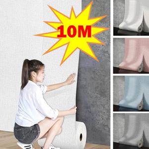 50cm 리넨 방수 벽 스티커 자체 접착 벽지 롤 주방 침실 거실 배경 장식에 적합