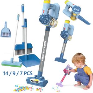 어린이 시뮬레이션 전기 진공 청소기 장난감 세트 가사 역할 놀이 교육용 장난감 유아용 완벽한 선물 소녀 소년용