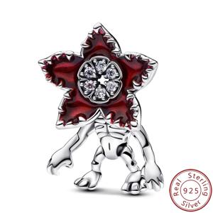 디즈니 참 몬스터 액티비티 플라타 데 레이 925 실버 펜던트 비즈 오리지널 여성용 팔찌 뱅글 DIY 쥬얼리 선물