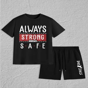 남성 세트 2025 여름 남성 의류 스포츠 남성 정장 크루넥 프린트 의류 세트 남성 세트 그래픽