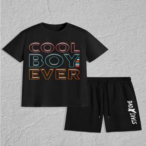 남성 세트 2025 여름 남성 세트 축구 프린트 남성 의류 스포츠 그래픽 남성 정장 크루넥