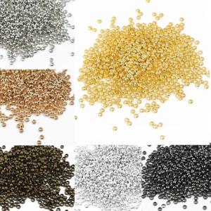 도매 1.5/2/2.5/3/3.5/4mm 볼 크림프 엔드 비즈 스토퍼 스페이서 비즈 DIY 목걸이 쥬얼리 결과 액세서리 만들기