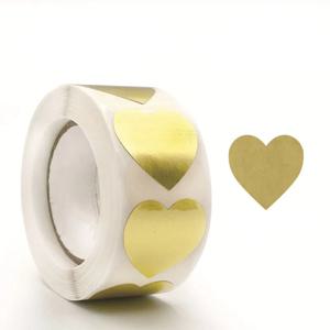 100-500PCS 감사 스티커 새로운 롤링 메르시 스티커 비즈니스 포장용 홈메이드 러브 하트 모양 스티커