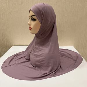 H292 일반 두 조각 턱 부분이있는 대형 이슬람 hijab 최고 품질의 amira 이슬람 스카프에 당겨 뜨거운 판매 머리 스카프