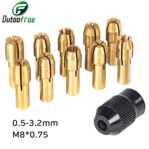 Dremel 로타리 도구 용 11 개/몫 미니 드릴 황동 콜렛 척 Dremel 액세서리 세트 용 0.5-3.2mm 황동 및 너트