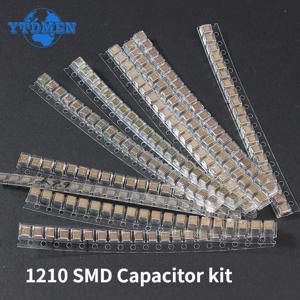 200PCS 커패시터 SMD 1210 모듬 세트 0.1UF ~ 100UF 10 종류 * 20pcs 커패시터 팩 0.1UF 0.47UF 0.68UF 1UF 2.2UF 10UF 100UF