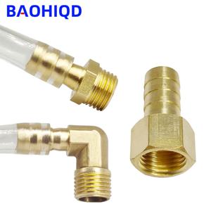 황동 호스 피팅 6 8 10 12 16mm 바브 테일 1/8인치 1/4인치 3/8인치 1/2인치 암수 나사형 에어 가스 물 파이프 바브 피팅 파고다 커플러