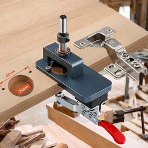 35mm 숨김형 힌지 드릴링 지그 세트 - 캐비닛 도어 힌지 구멍 가이드 템플릿 오프너 펀처 로케이터 (DIY 프로젝트 도구용)