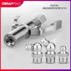 그리스 건 커플러 그리스 노즐 윤활제 10000 PSI NPTI/8 고압 팁 수리 도구 오일 펌프 자동차 주사기 스테인레스 스틸