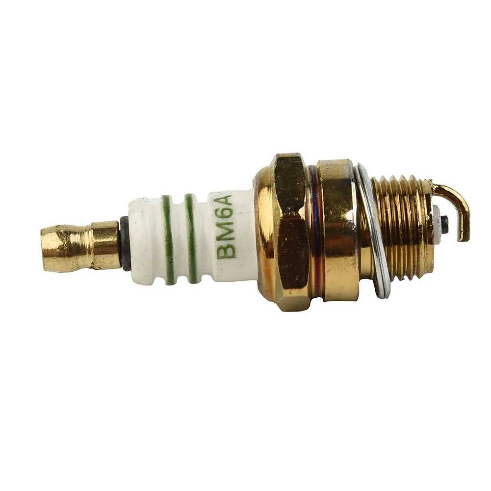1Pcs BM6A 점화 플러그 – M7 L7T CJ8 1560용 교체품, 전기톱 잔디 깎는 기계 트리머 소형 엔진 장비, 가스 구동 도구에 적합
