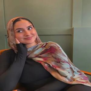 수채화 꽃 인쇄 모달 통기성 경량 부드러운 코튼 레이온 비스코스 짠 모달 이슬람 여성 목도리 Hijab 스카프