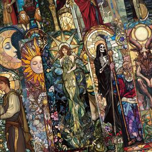 30pcs 학생을위한 스테인드 글라스 타로 카드 북마크 종이 카드 장식 책 책 페이지 마킹 페이지 책 마킹 DIY