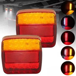 2개 고강도 20-LED 테일 라이트, 트럭 트레일러 카라반 모터홈의 전천후 안전을 위한 12V 방수 램프