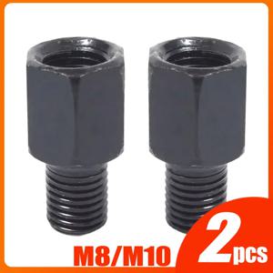 페어 블랙 미러 어댑터 M10 10MM M8 8MM 오토바이 백미러 변환 볼트 시계 방향 반시계 오른쪽 왼쪽 스레드