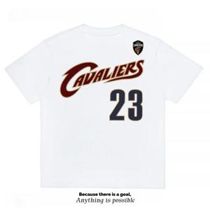 클리블랜드 번호 23 James 2003 향수 농구 저지 반소매 코튼 티셔츠 아메리칸 힙합 루즈 스포츠 캐주얼 티셔츠