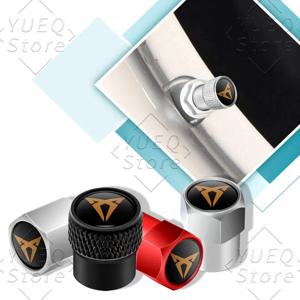 4개 금속 엠블럼 자동차 휠 타이어 밸브 캡 에어더스트 커버 (시트 이비자 레온 300 아테카 엑세오 타라코 알테아 자동차 액세서리)