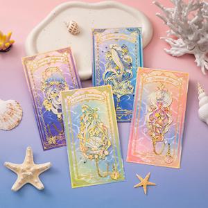 1Pc 해양 동물 금속 책갈피 체인 술 중공 선물 녹슬지 않는 플래너 액세서리 쉘 불가사리 디자인 책갈피