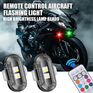 RGB LED 항공기 스트로브 라이트 오토바이 라이트 LED 플래시 위치 무선 조명 항공기 비행기 헬리콥터 경고등