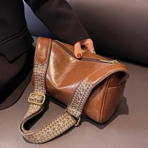 빈티지 PU 가죽 보스턴 여성 작은 핸드백과 지갑 패션 디자이너 Crossbody 가방 여성 캐주얼 여행 베개 어깨 가방