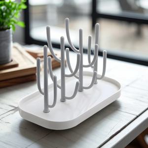 먼지없는 병 선반 건조 랙 다기능 접이식 배수 젖꼭지 젖꼭지 필터 물 선반 보관 상자 보관 상자