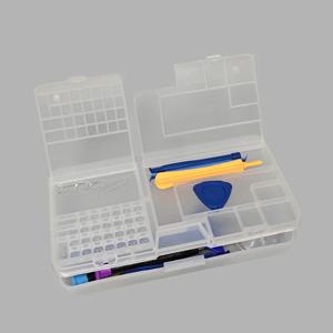 전문 도구 보관 상자 다기능 더블 레이어 휴대 전화 수리 주최자 케이스 작은 부품 나사 IC 마더 보드