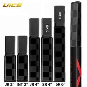 UICE 2/4/6인치 아이스하키 스틱 연장 부품 (INT/JR/SR 사이즈), 필드 하키 액세서리, 탄소 섬유 프린팅 아이스하키 스틱 엔드 플러그, 장비