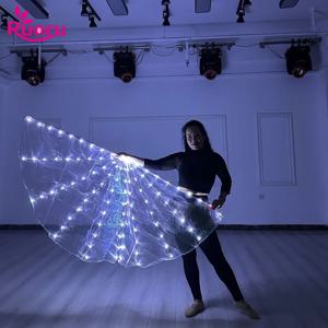 Ruoru 1PC 180*90cm 밸리 댄스 액세서리 댄스 무대 공연 연습 소품을위한 Led Workship 플래그 찬미 댄스 교회