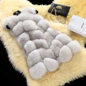 여성용 조끼 두꺼운 인조 모피 탑 슬리브리스 가디건 라운드 넥 레귤러 조끼 코트 솔리드 스플라이스 캐주얼 여성 겨울 2025