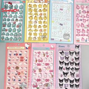Sanrio 헬로 키티 Cinnamoroll 3D 스티커 멜로디 쿠로미 Pompompurin 만화 모바일 크리 에이 티브 장식 스티커 생일 선물