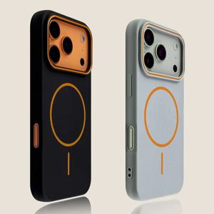 럭셔리 마그네틱 매트 소프트 폰 케이스 아이폰 17 프로 맥스 에어 16E 15 14 13 12 11 17 충격 방지 맥세이프 무선 충전 커버