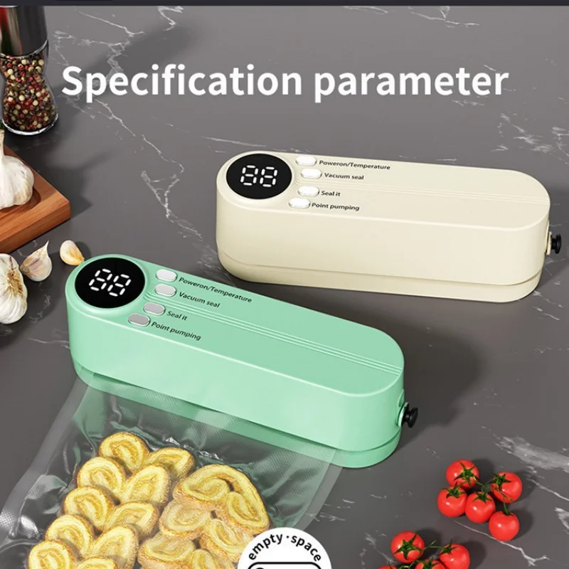충전식 미니 무선 완전 자동 진공 포장기 가정용 소형 휴대용 식품 포장 플라스틱 밀봉기